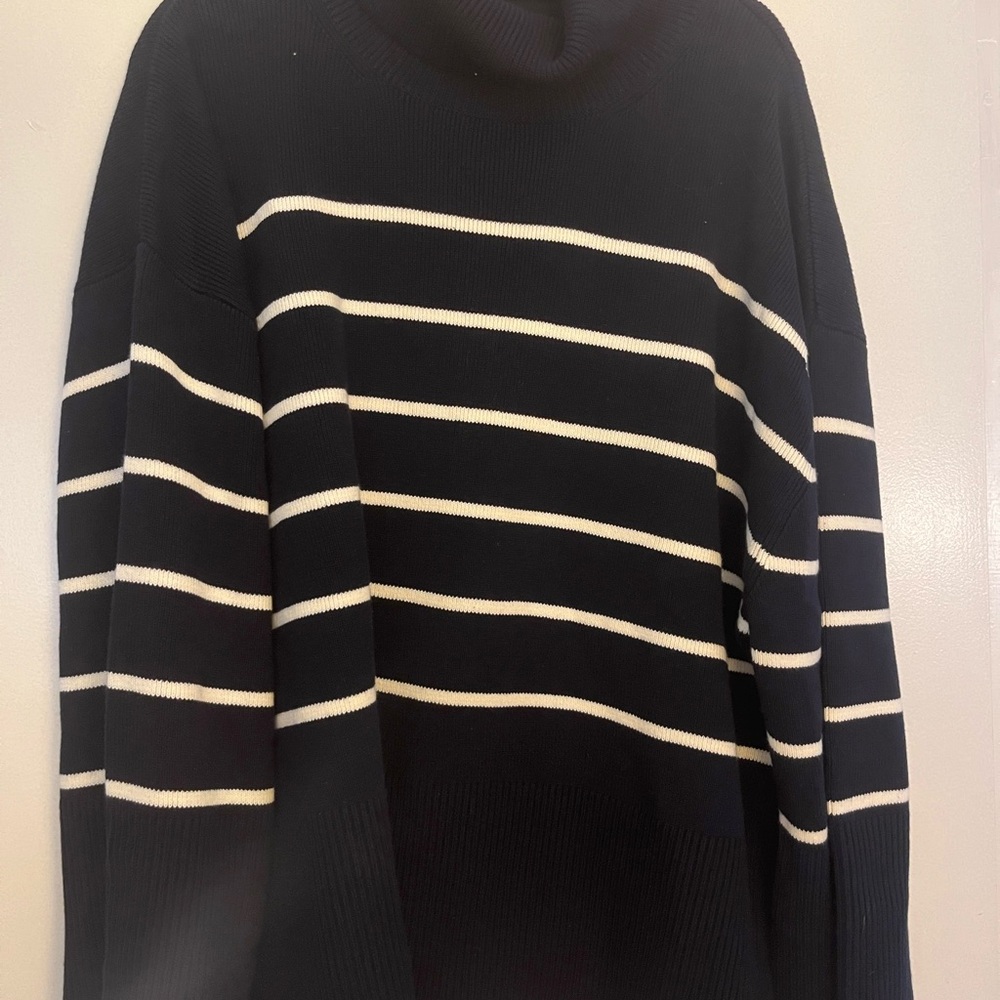 LAKE - Madeline Sweater in English Navy Banker Stripe
